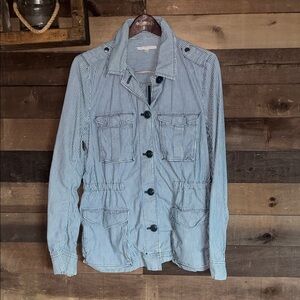 GAP Blue and White Striped Jacket